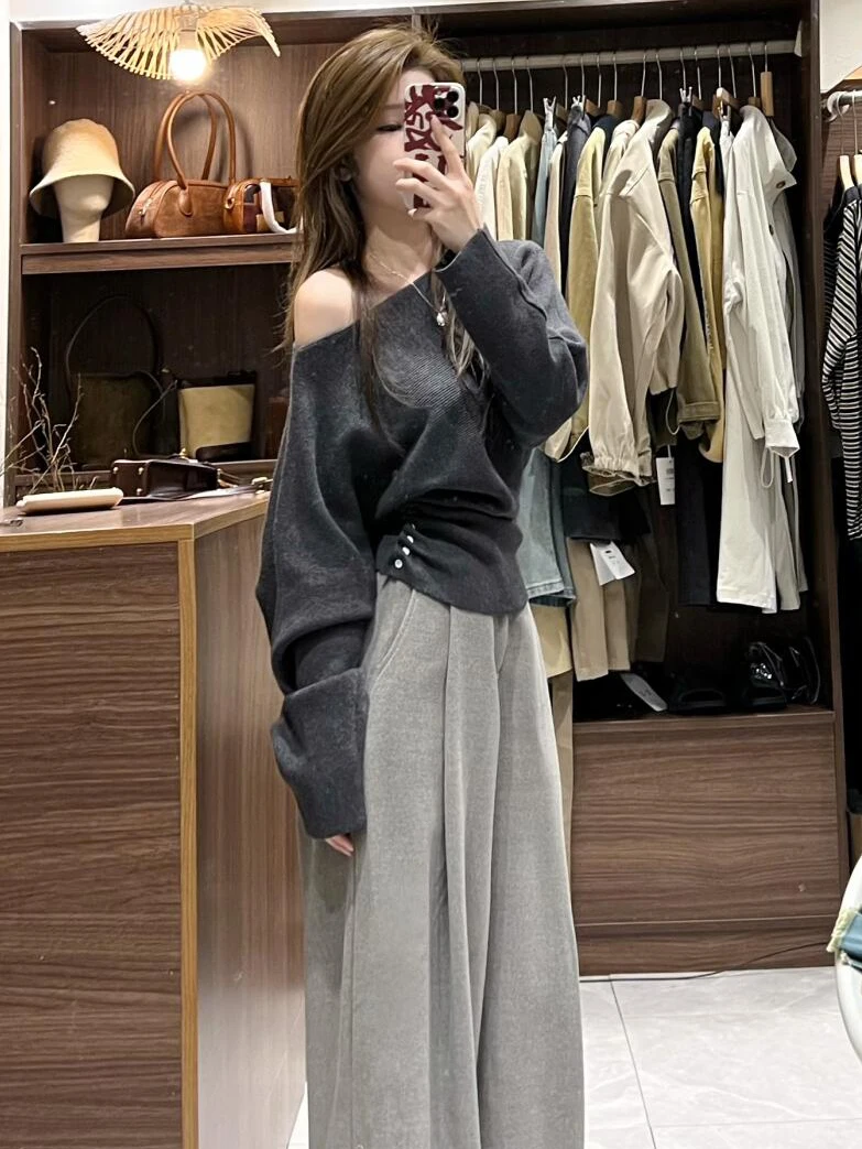 ay Asymmetrical oulder Sweater Women's Slim Fit Knitted Top Autumn Winter Sweet Sle Long Sve Faion
ay Asymmetrical oulder Sweater Women's Slim Fit Knitted Top Autumn Winter Sweet Sle Long Sve Faion