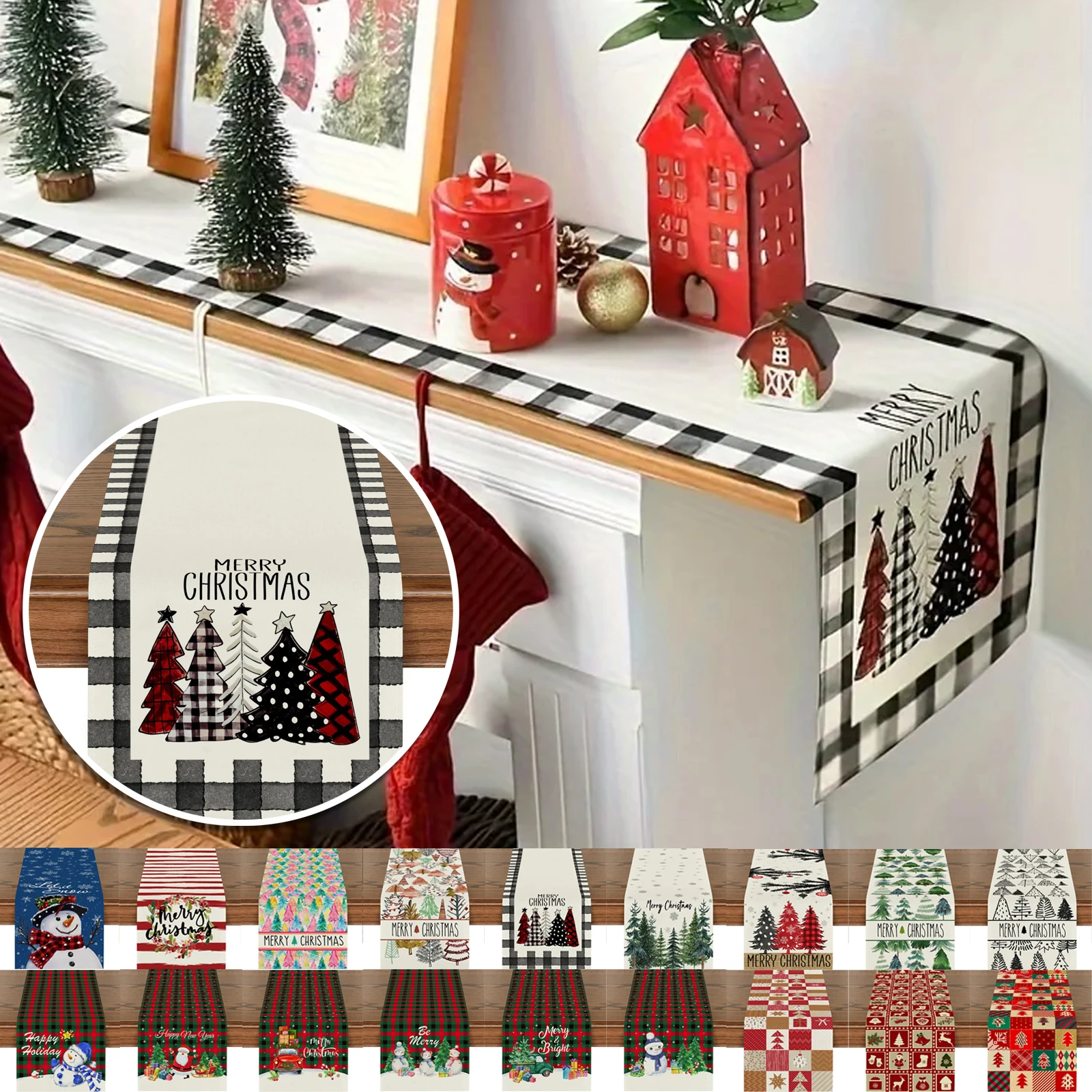 Xmas Trees Let It Snow Blue Snowman Christmas Table Runner, Seasonal Winter Holiday Kitchen Dining Table Decor for Home Navidad
Xmas Trees Let It Snow Blue Snowman Christmas Table Runner, Seasonal Winter Holiday Kitchen Dining Table Decor for Home Navidad