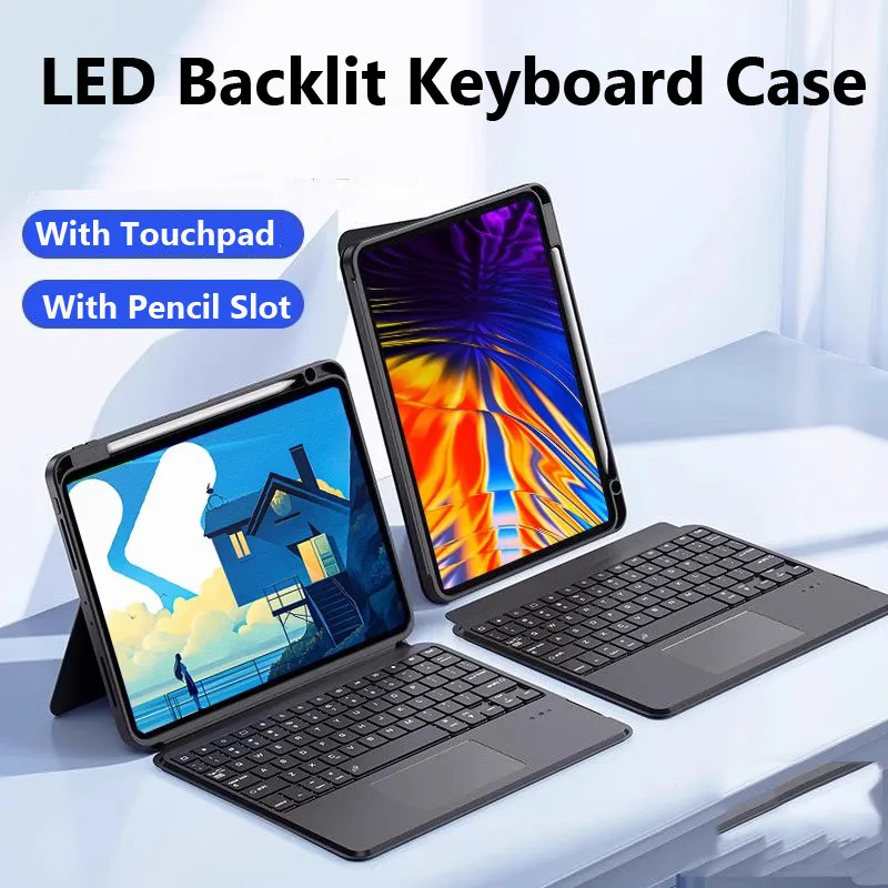 Case with Touchpad Keyboard for Lenovo Tab 10.1 2025 Tab K10 Gen2 10.1 TB311FU K10C Flip Stand Backlit Magnetic Keyboard Cover
Case with Touchpad Keyboard for Lenovo Tab 10.1 2025 Tab K10 Gen2 10.1 TB311FU K10C Flip Stand Backlit Magnetic Keyboard Cover