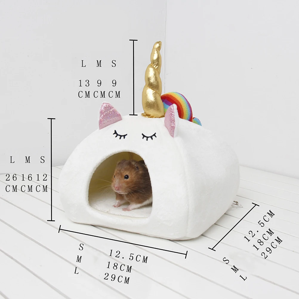 Warm Pet Nest For Hamster Rabbit Squirrel Mice Cozy Unicorn Shape Soft Sleeping Winter Small Animal Bed Pet Bed
Warm Pet Nest For Hamster Rabbit Squirrel Mice Cozy Unicorn Shape Soft Sleeping Winter Small Animal Bed Pet Bed