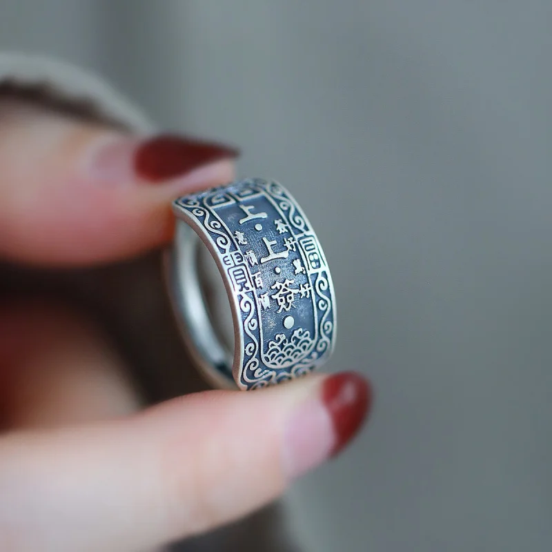 NewS925Sterling Серебряный старинный узор открыть кольцо для женщин новый китайский стиль этнический стиль
NewS925Sterling Серебряный старинный узор открыть кольцо для женщин новый китайский стиль этнический стиль