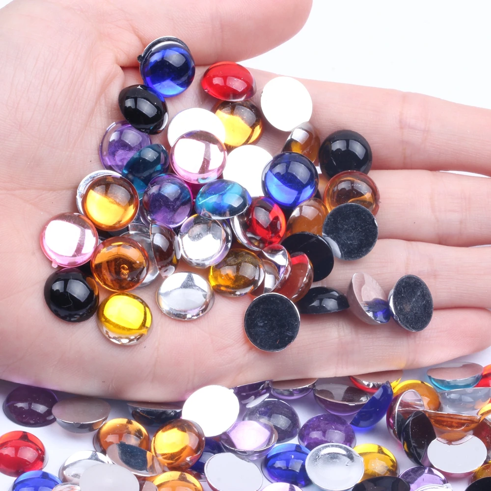 12mm 200/1000pcs Half Round Beads Facets Many Colors Flatback Glue On Acrylic Rhinestones DIY Craft Backpack Garment Accessories
12mm 200/1000pcs Half Round Beads Facets Many Colors Flatback Glue On Acrylic Rhinestones DIY Craft Backpack Garment Accessories