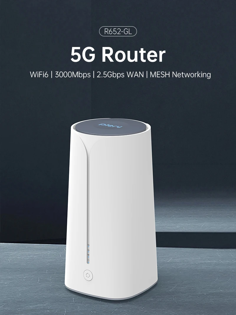 Plery WiFi 6 Router 5G LTE AX3000 SA&NSA 2.5Gbps MESH Routers WAN Network Repeater 4×3 dBi Antenna extender for Indoor Home
Plery WiFi 6 Router 5G LTE AX3000 SA&NSA 2.5Gbps MESH Routers WAN Network Repeater 4×3 dBi Antenna extender for Indoor Home