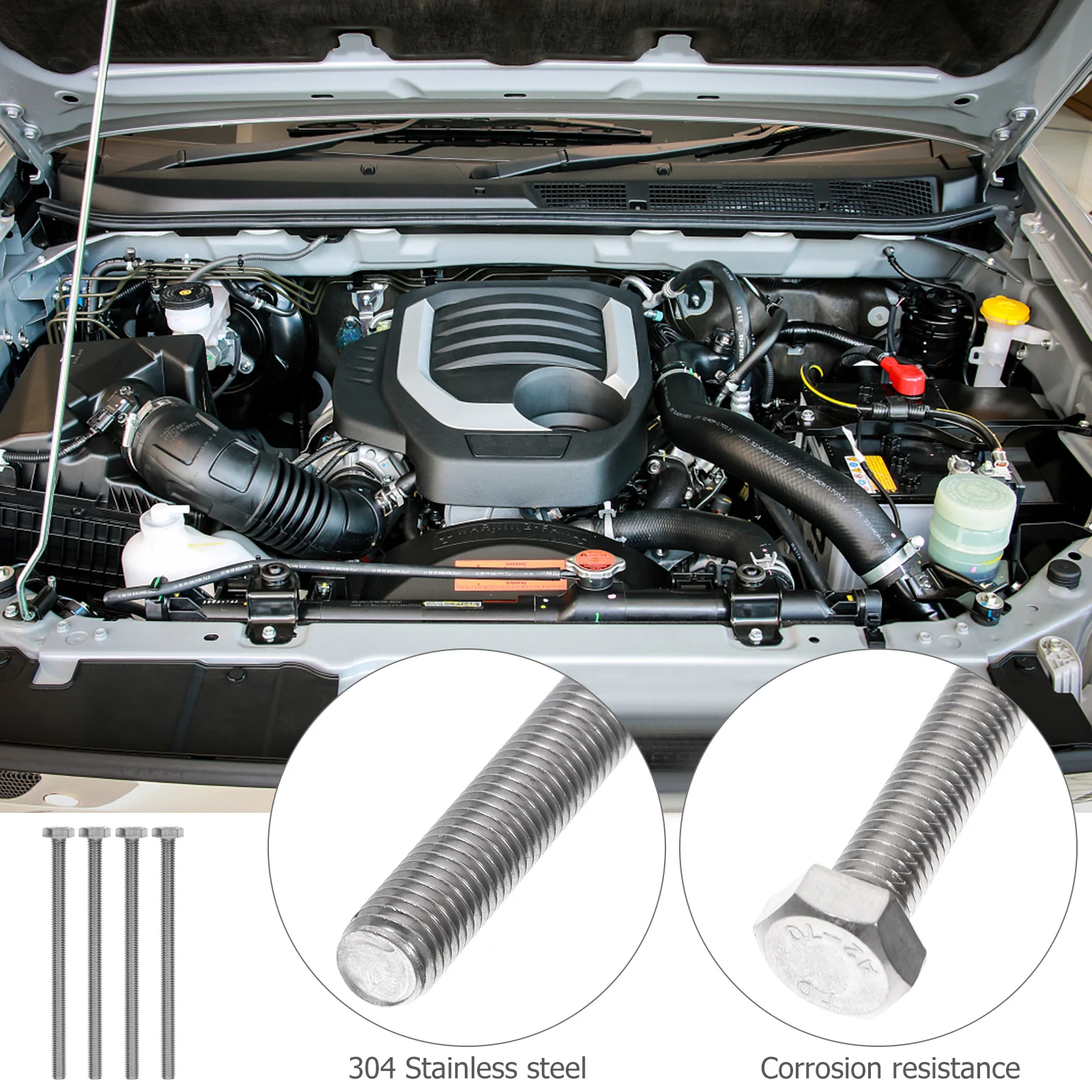 5pcs Hex Bolts Stainless Steel Fully Threaded External Hexagon Head For Automotive Furniture Construction Diy Hardware Tools
5pcs Hex Bolts Stainless Steel Fully Threaded External Hexagon Head For Automotive Furniture Construction Diy Hardware Tools