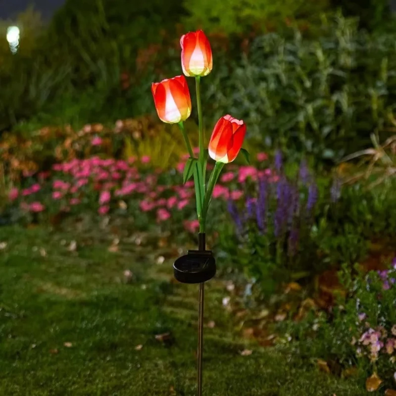 3‑Head Solar Tulip Stake Lights Red Yellow Blue Purple Optional, Waterproof Outdoor Ground Lamp for Garden Yard Decoration
3‑Head Solar Tulip Stake Lights Red Yellow Blue Purple Optional, Waterproof Outdoor Ground Lamp for Garden Yard Decoration