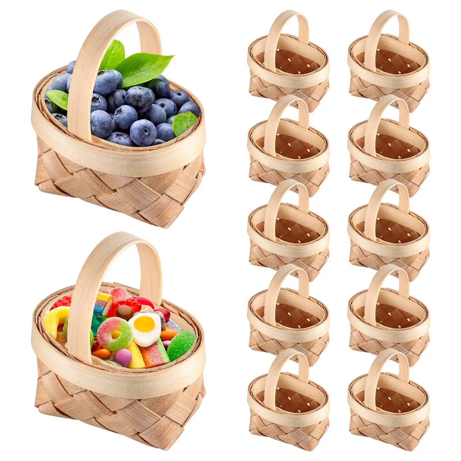12 Pcs Mini Wood Baskets Handwoven Tiny Gift Storage Rustic Elegant Wedding Party Favor Candy Decor Small Woven Baskets
12 Pcs Mini Wood Baskets Handwoven Tiny Gift Storage Rustic Elegant Wedding Party Favor Candy Decor Small Woven Baskets