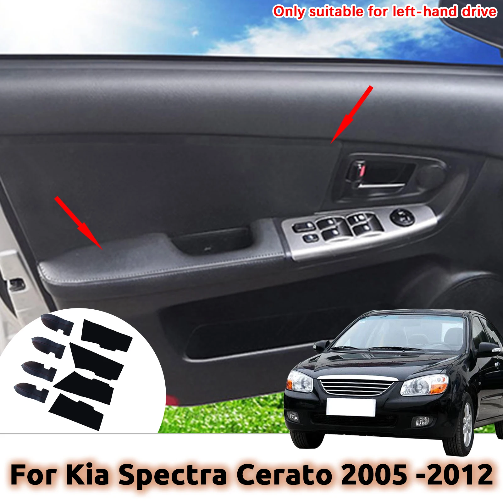 Подходит для Kia Spectra Cerato 2005 2006-2010 2011 2012 для двери автомобиля, подлокотник, панель, кожаный чехол из микрофибры, защитная отделка
Подходит для Kia Spectra Cerato 2005 2006-2010 2011 2012 для двери автомобиля, подлокотник, панель, кожаный чехол из микрофибры, защитная отделка