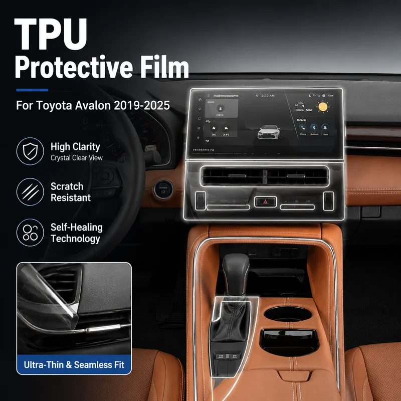 TPU Interior Screen Protective Film for Toyota Avalon 2019-2025 - High-Clarity Dashboard Center Console Cover, Car Accessories
TPU Interior Screen Protective Film for Toyota Avalon 2019-2025 - High-Clarity Dashboard Center Console Cover, Car Accessories