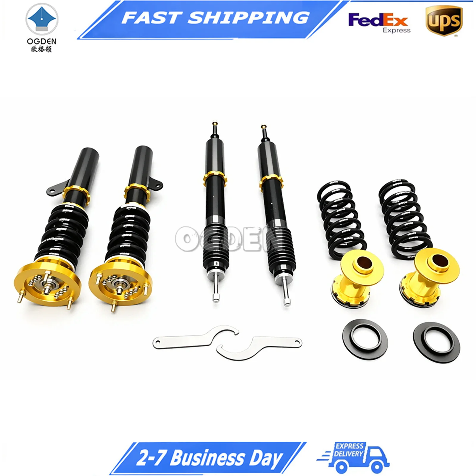 OGDEN Coilover suspension for BMW 3 Series, E90 E92, with spherical bearing top mount
OGDEN Coilover suspension for BMW 3 Series, E90 E92, with spherical bearing top mount