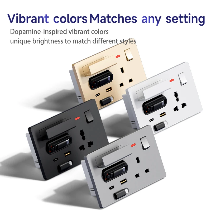 Universal UK Type-C USB Socket with Retractable Cable 80cm Wall Fast Charging 20W Charger Socket for Digital Devices
Universal UK Type-C USB Socket with Retractable Cable 80cm Wall Fast Charging 20W Charger Socket for Digital Devices