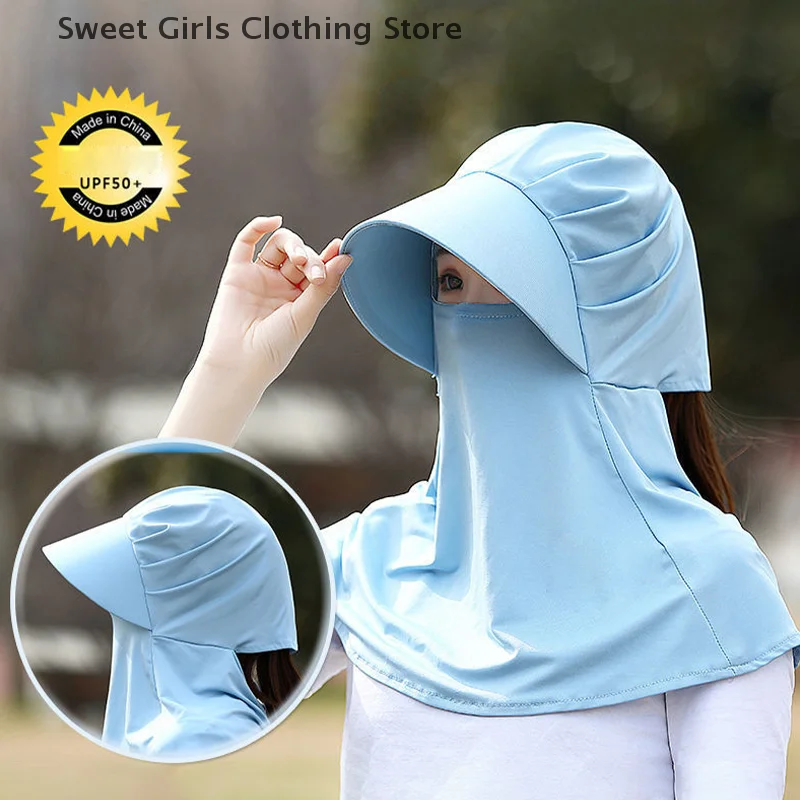 New Summer Korean Style Cycling Shade Sun Hat Foldable Sun Protection Beach Large Brim Neck Guard UV Protection Face Mask Cap
New Summer Korean Style Cycling Shade Sun Hat Foldable Sun Protection Beach Large Brim Neck Guard UV Protection Face Mask Cap