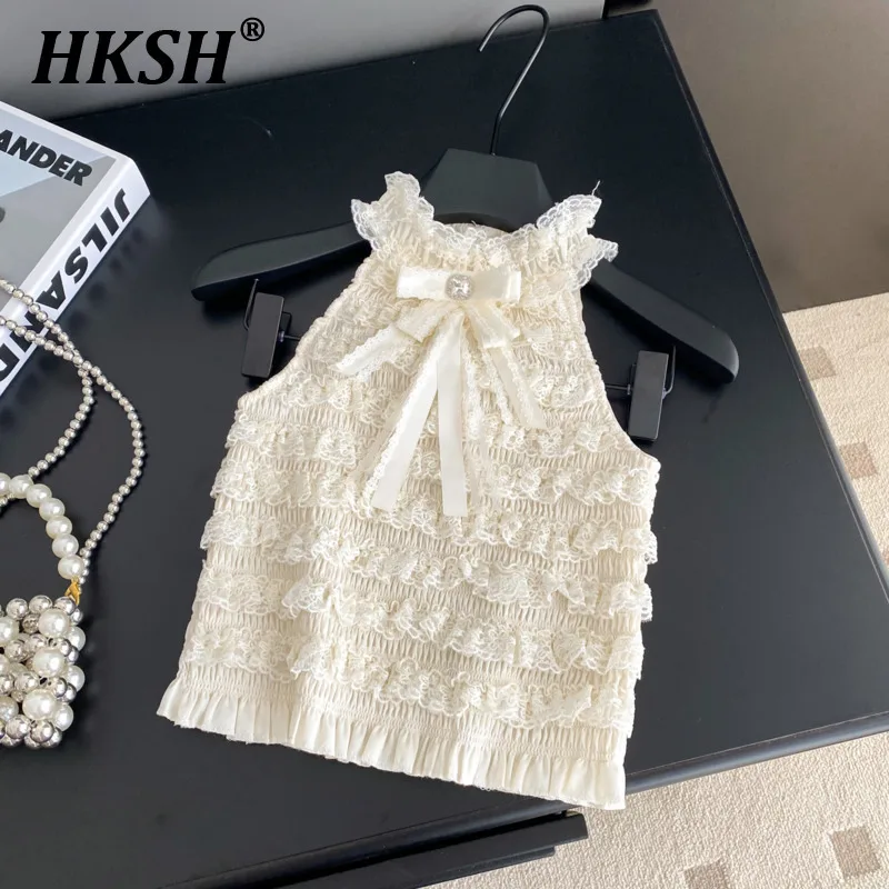 HKSH Summer New Women Tide Chic Y2K High Street Ins Diamonds Bowknot Sleeveless Tank Top Trend Lace Trim Pleated Camisole HK6049
HKSH Summer New Women Tide Chic Y2K High Street Ins Diamonds Bowknot Sleeveless Tank Top Trend Lace Trim Pleated Camisole HK6049