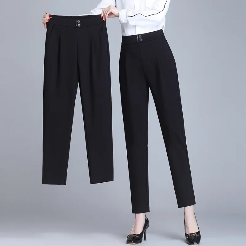 Модные элегантные брюки женские весна-лето, тонкие, укороченные, однотонные, с высокой талией, свободные, приталенные, с пуговицами и карманами, повседневные
Модные элегантные брюки женские весна-лето, тонкие, укороченные, однотонные, с высокой талией, свободные, приталенные, с пуговицами и карманами, повседневные