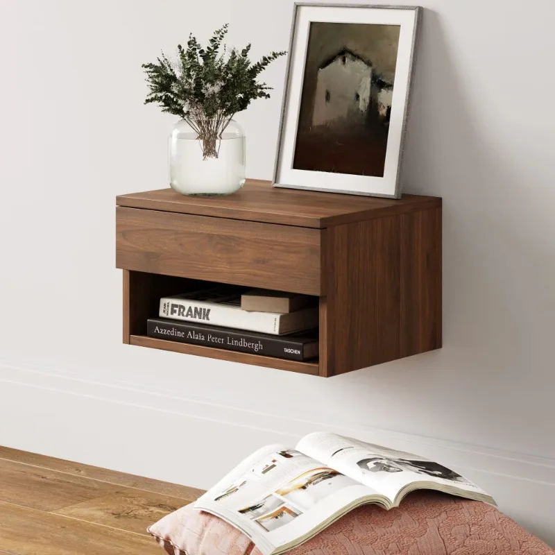 Wooden floating wall drawer side table
Wooden floating wall drawer side table
