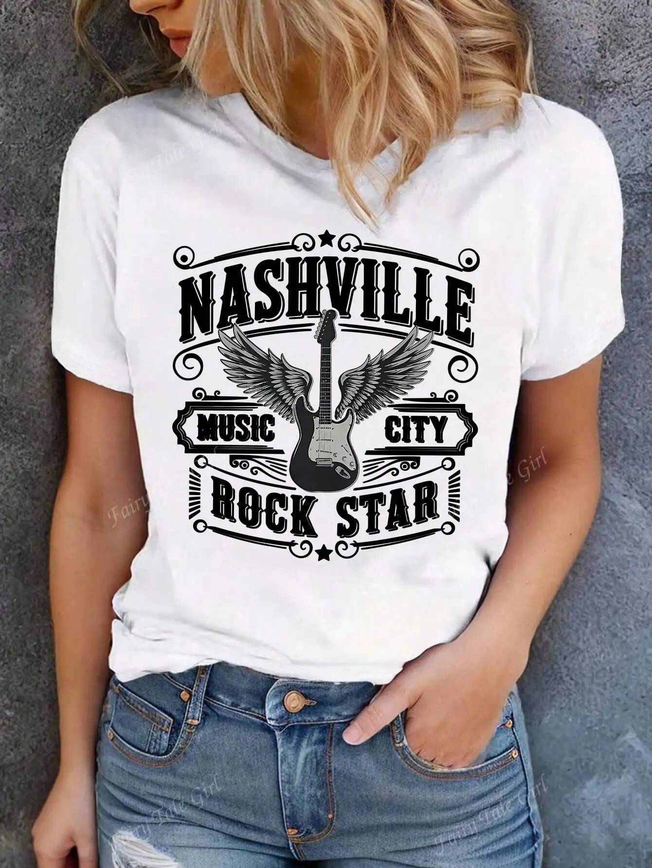 Women's Music Festival Y2k Casual Simple Letter Guitar Print Loose Round Neck Short Sleeve T-Shirt Tops Tees Women Summer Tops
Women's Music Festival Y2k Casual Simple Letter Guitar Print Loose Round Neck Short Sleeve T-Shirt Tops Tees Women Summer Tops