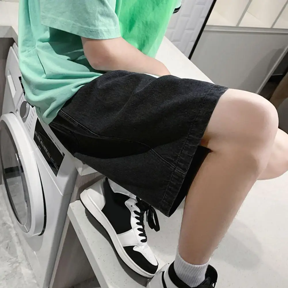 Men Shorts Elastic Waist Mid-rise Summer Casual Sport Shorts With Pockets Straight Wide Leg High Street Fashion Denim Shorts
Men Shorts Elastic Waist Mid-rise Summer Casual Sport Shorts With Pockets Straight Wide Leg High Street Fashion Denim Shorts