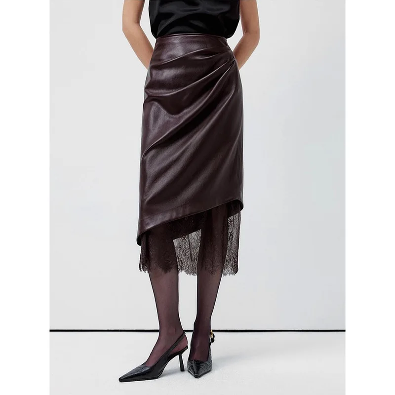 Новая однотонная юбка из искусственной кожи для женщин, асимметричная, с кружевной отделкой, в стиле ретро, длинная миди-юбка, с 3D-кроем и сборками, с кружевным подолом в виде роз.
Новая однотонная юбка из искусственной кожи для женщин, асимметричная, с кружевной отделкой, в стиле ретро, длинная миди-юбка, с 3D-кроем и сборками, с кружевным подолом в виде роз.