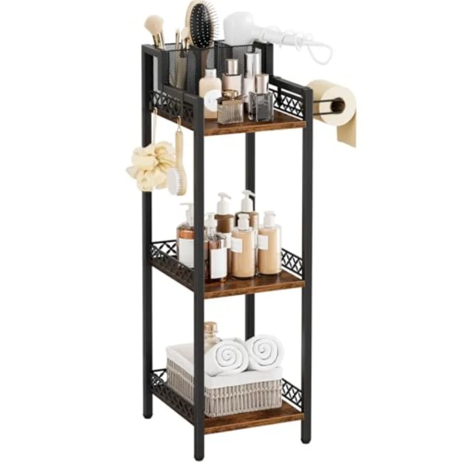 Bathroom Storage and Organizer Shelf Hair Dryer Holder, 9.85in 3-Tier Narrow Metal Standing Rack with Toilet Paper Holder, Corn
Bathroom Storage and Organizer Shelf Hair Dryer Holder, 9.85in 3-Tier Narrow Metal Standing Rack with Toilet Paper Holder, Corn