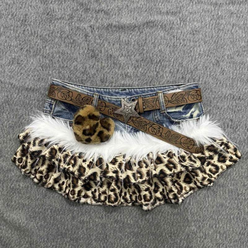 Aesthetic Y2k Slim Patchwork Leopard Print Skirts Women's Summer Retro Cowboy 2000s Sexy Short Skirt Hot Girl Chic Outfits New
Aesthetic Y2k Slim Patchwork Leopard Print Skirts Women's Summer Retro Cowboy 2000s Sexy Short Skirt Hot Girl Chic Outfits New