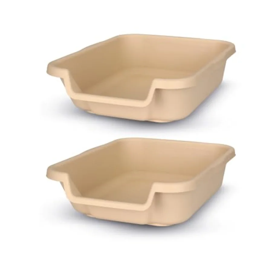KittyGoHere Senior Cat Litter Box 2 Pack Small Size Beach Sand Color Durable and Pet Safe Kitty Litter Box Low 3" Entry and Lot
KittyGoHere Senior Cat Litter Box 2 Pack Small Size Beach Sand Color Durable and Pet Safe Kitty Litter Box Low 3" Entry and Lot