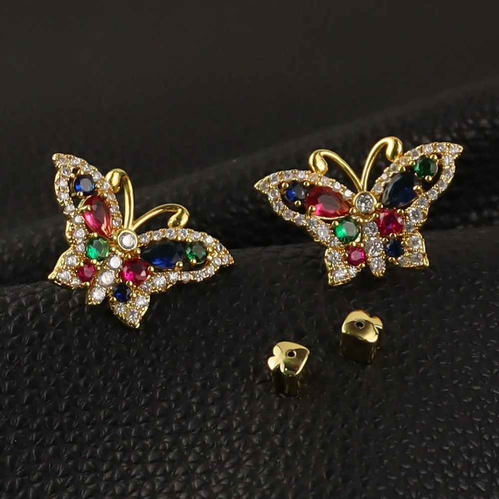 New Beautiful Mori Style Coloured Cubic Zircon Butterfly Earrings, High-end Niche Light Luxury, Fashion Simple Sweet Earrings
New Beautiful Mori Style Coloured Cubic Zircon Butterfly Earrings, High-end Niche Light Luxury, Fashion Simple Sweet Earrings