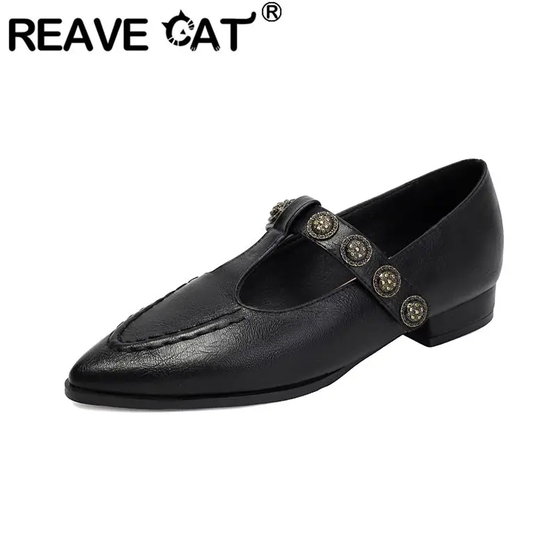 REAVE CAT Apricot Women Flats Pointed Toe T-Strap Plus Size 44 45 46 47 48 Soft Leisure Daily Shoes Non Slip Handmade Footwear
REAVE CAT Apricot Women Flats Pointed Toe T-Strap Plus Size 44 45 46 47 48 Soft Leisure Daily Shoes Non Slip Handmade Footwear