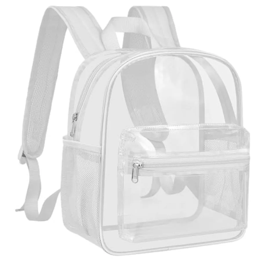 Clear Backpack for Stadium Events, 12x11x5 Inches Small Clear Backpack for Concert Festival Sports Outdoor - White
Clear Backpack for Stadium Events, 12x11x5 Inches Small Clear Backpack for Concert Festival Sports Outdoor - White