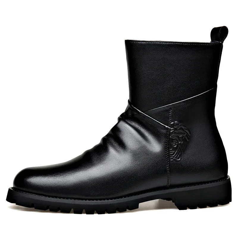 Size 48 Mens Shoes New Designer Ankle Boots for Men Fashion Casual Men Dress Shoes Male Side Zipper Leather Chelsea Boots Botas
Size 48 Mens Shoes New Designer Ankle Boots for Men Fashion Casual Men Dress Shoes Male Side Zipper Leather Chelsea Boots Botas