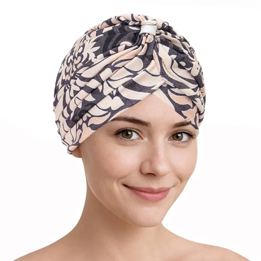 Indian Print Hijab Caps Pleated Wrap Twist Knot Turban Hat Knotted Style Elastic Islamic Headband Women Headwear
Indian Print Hijab Caps Pleated Wrap Twist Knot Turban Hat Knotted Style Elastic Islamic Headband Women Headwear