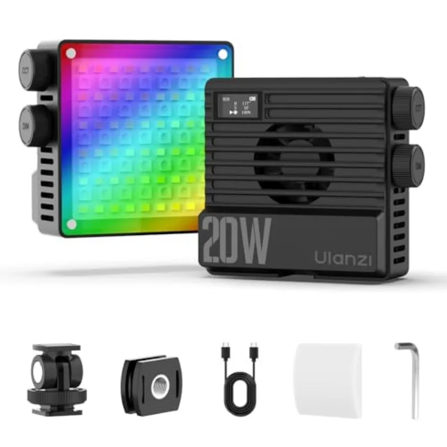 LE20 RGB Видеосвет 20 Вт, карманный светильник для камеры, 2500-9000K, CRI 95+, 20 режимов, 360° ° Полноцветное портативное освещение для фото- и видеосъемки Mi
LE20 RGB Видеосвет 20 Вт, карманный светильник для камеры, 2500-9000K, CRI 95+, 20 режимов, 360° ° Полноцветное портативное освещение для фото- и видеосъемки Mi