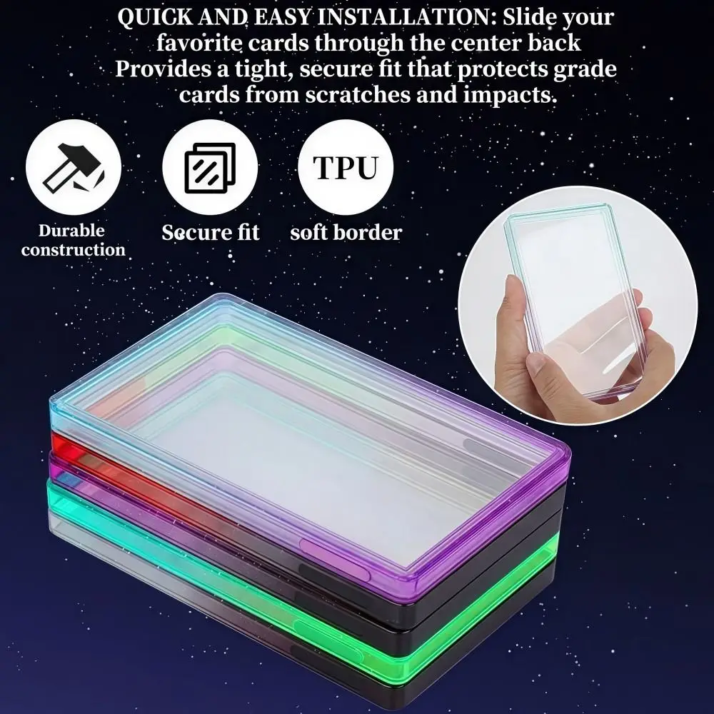 Full Wrap 35PT Graded Cards Protector Transparent TPU Card Protective Case Gradient Colors Fall Protection Card Sleeve Box
Full Wrap 35PT Graded Cards Protector Transparent TPU Card Protective Case Gradient Colors Fall Protection Card Sleeve Box