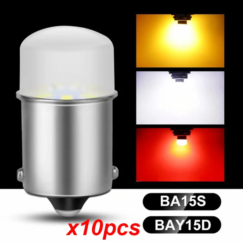 10PCS P21/5W BA15S 1156 LED Bulb PY21W BAY15D 1157 Turn Signal Light 12V 6500K White Super Bright Car Reverse Brake Parking Lamp
10PCS P21/5W BA15S 1156 LED Bulb PY21W BAY15D 1157 Turn Signal Light 12V 6500K White Super Bright Car Reverse Brake Parking Lamp