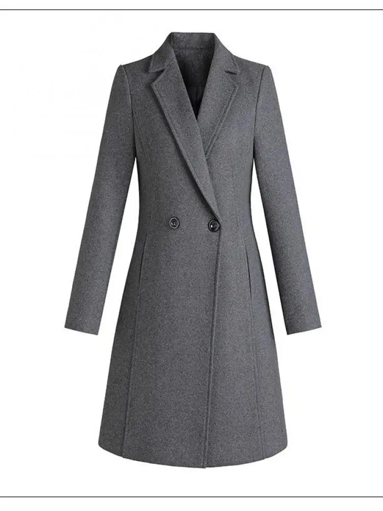 2023 Winter New Korean Fashion Black Slim Temperament Blue Double-breasted Thick And Cotton Long Gray Woolen Coat Women Oversize
2023 Winter New Korean Fashion Black Slim Temperament Blue Double-breasted Thick And Cotton Long Gray Woolen Coat Women Oversize