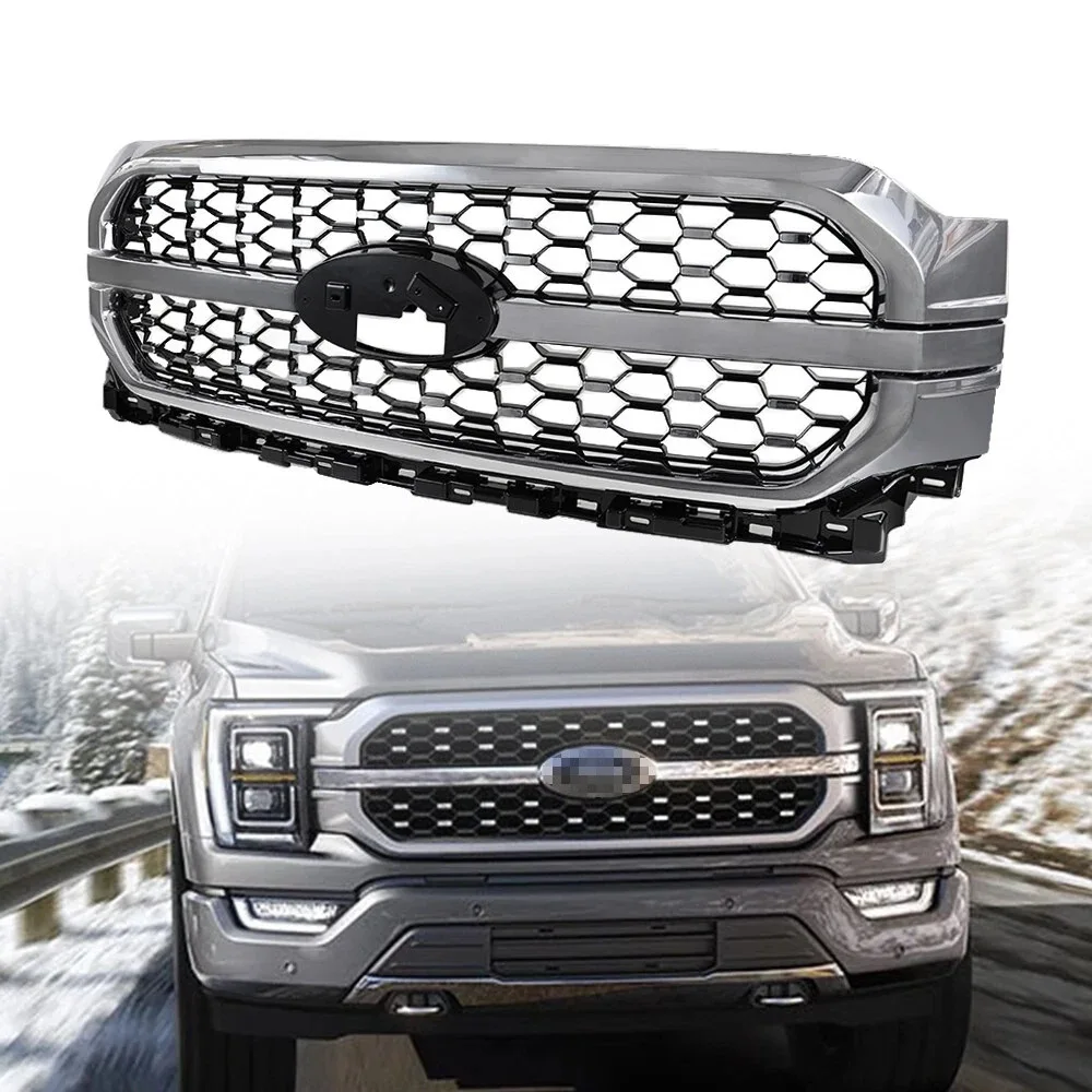 Racing Grills For 2021 2022 2023 Ford F150 Front Bumper Auto Grille Electroplating Black Car Accessories
Racing Grills For 2021 2022 2023 Ford F150 Front Bumper Auto Grille Electroplating Black Car Accessories
