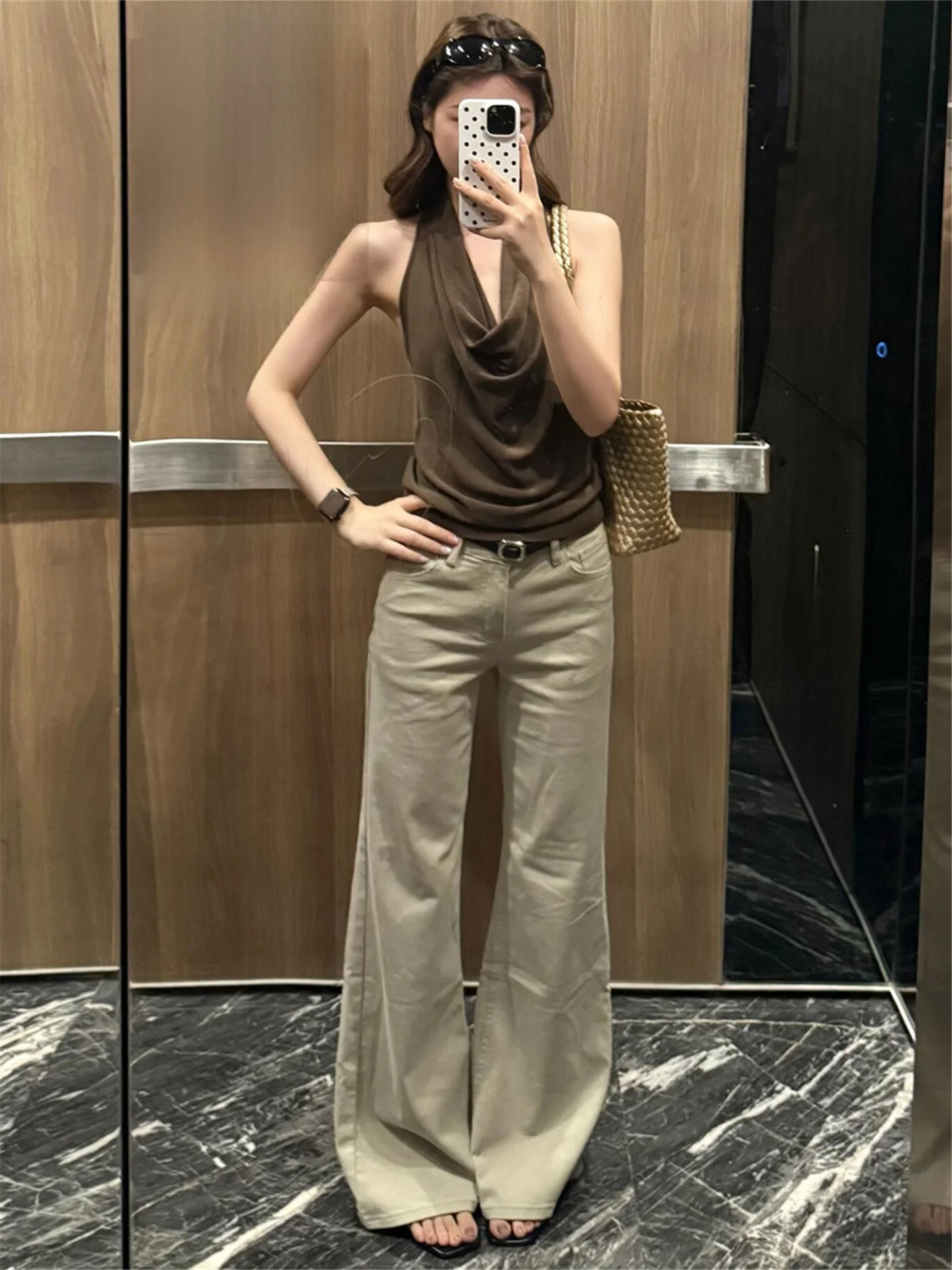 American Retro Low Waist Flared Jeans Women Summer Loose Drapey Tall Extended Floor Length Pants Casual Cotton Denim Skinnies
American Retro Low Waist Flared Jeans Women Summer Loose Drapey Tall Extended Floor Length Pants Casual Cotton Denim Skinnies