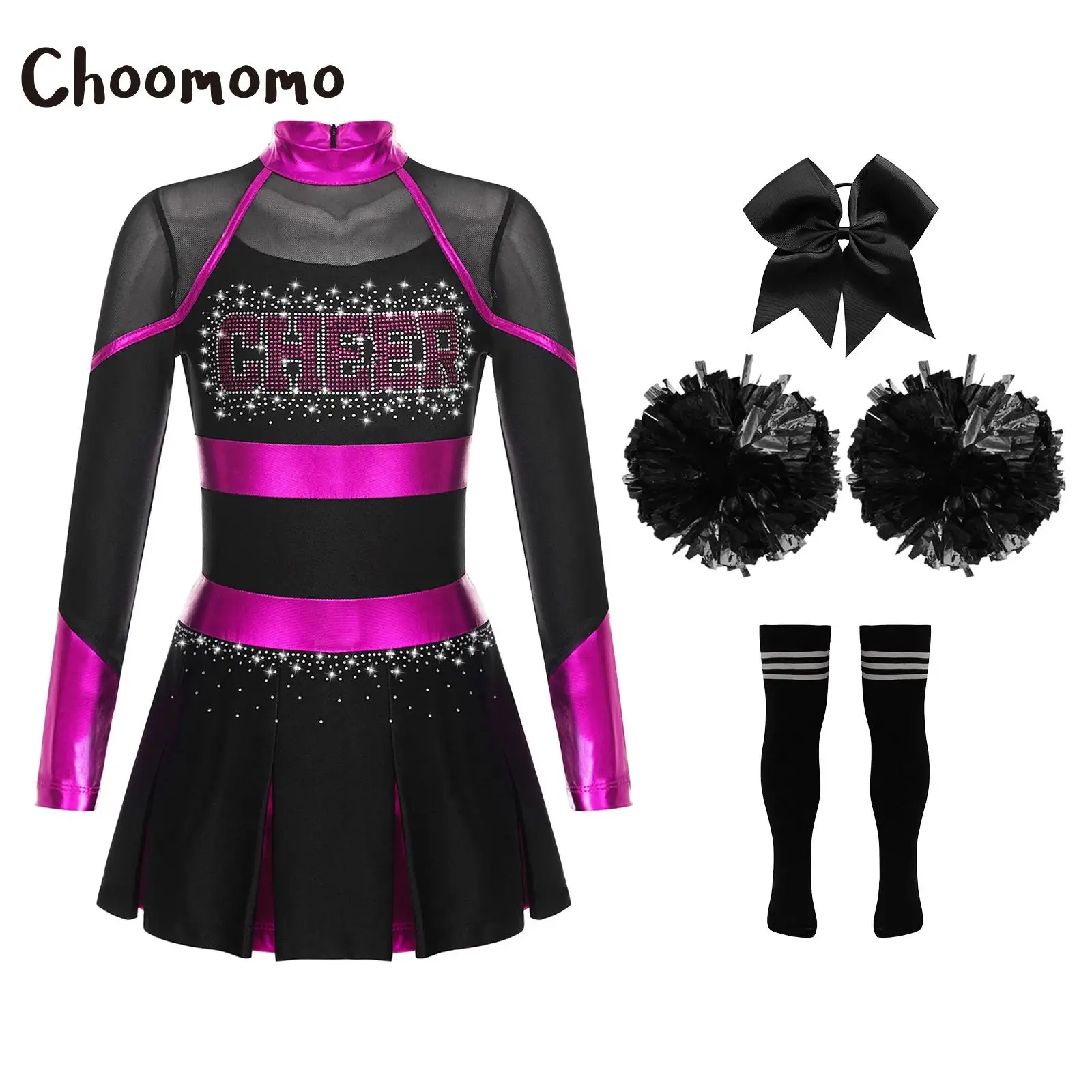 Teen Girls Cheerleading Costume School Cheer Dance Outfits Rhinestones Letter Print Metallic Pleated Dress Cheerleader Uniforms
Teen Girls Cheerleading Costume School Cheer Dance Outfits Rhinestones Letter Print Metallic Pleated Dress Cheerleader Uniforms
