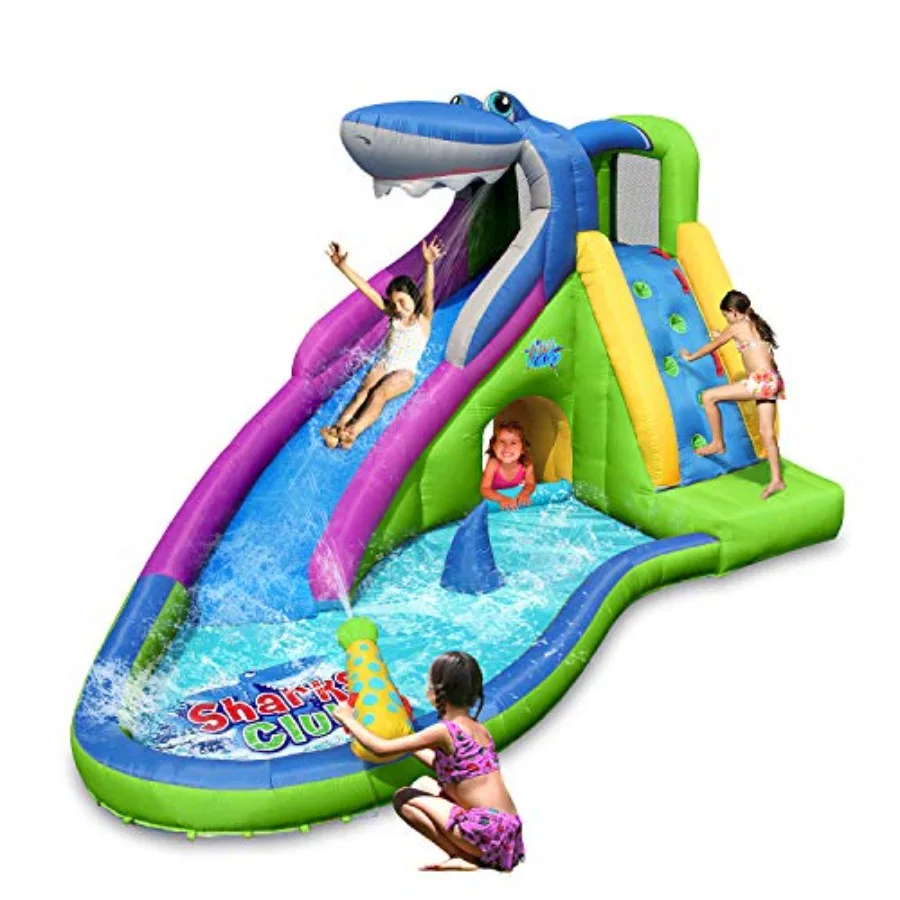 Inflatable Waterslide-NO Blower Shark Bounce House for,Wet and Dry Water Slide, 580W/0.8hp Air Blower Needed to Operate, Water
Inflatable Waterslide-NO Blower Shark Bounce House for,Wet and Dry Water Slide, 580W/0.8hp Air Blower Needed to Operate, Water