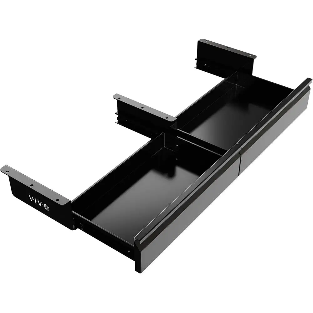 32 Inch Dual Drawer Desk Organizer, Under-Desk Storage, 2 Drawers - 16 Each, Black
32 Inch Dual Drawer Desk Organizer, Under-Desk Storage, 2 Drawers - 16 Each, Black
