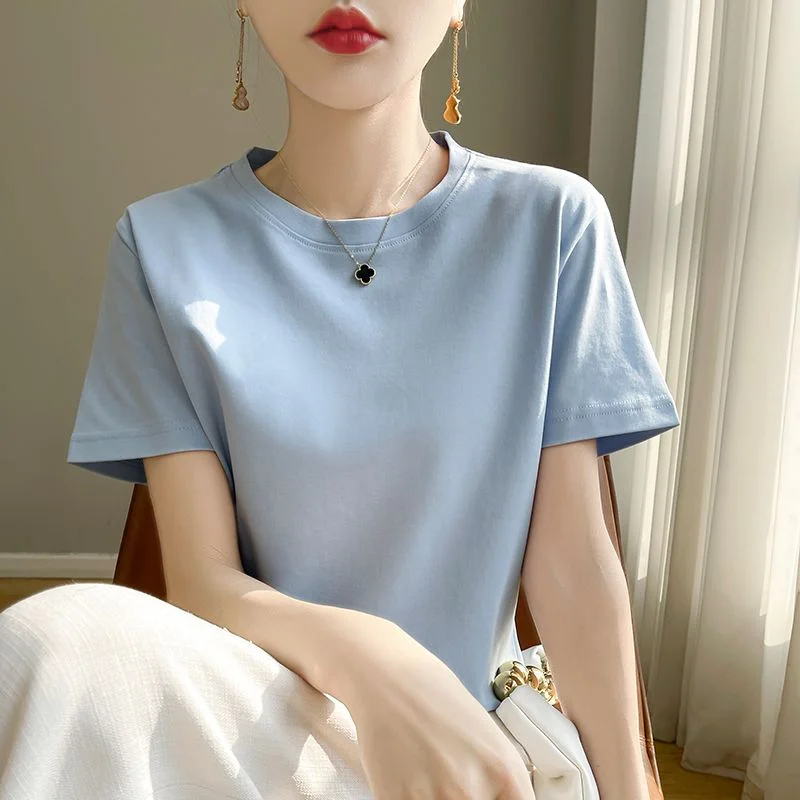 Women's Crew Neck Short Sleeve T-shirt Regular Shoulder Cool Feeling Summer Casual Basic Tee
Women's Crew Neck Short Sleeve T-shirt Regular Shoulder Cool Feeling Summer Casual Basic Tee