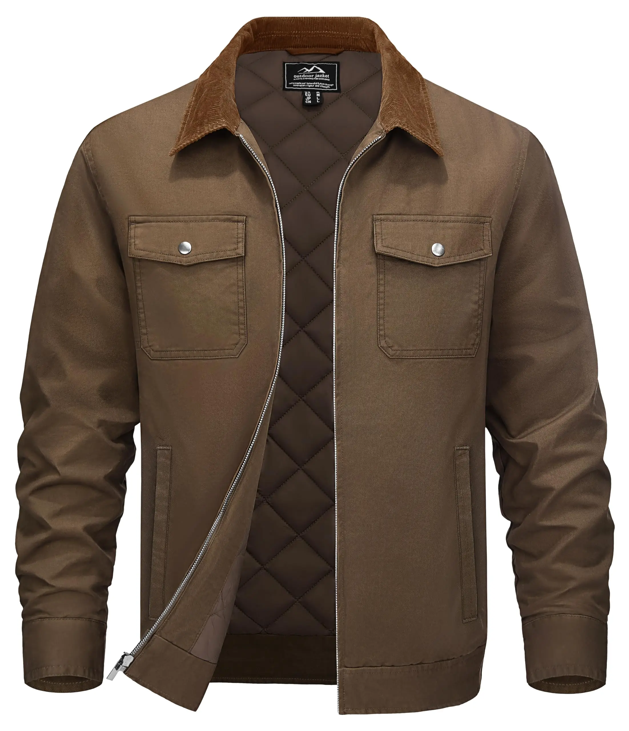 TACVASEN Quilted Cargo Jackets Lightweight Full Zip Corduroy Collar Jackets Cotton Casual Shacket Padded Coats with 5 Pockets
TACVASEN Quilted Cargo Jackets Lightweight Full Zip Corduroy Collar Jackets Cotton Casual Shacket Padded Coats with 5 Pockets