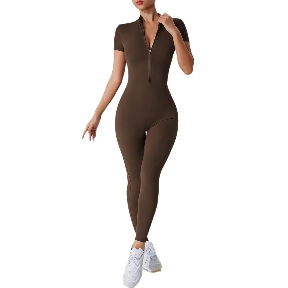 Fitness Overalls with Zipper Short Sleeve Jumpsuits Yoga One Piece Women Gym Sports Bodysuits Tracksuit Sporty Jumpsuit Woman
Fitness Overalls with Zipper Short Sleeve Jumpsuits Yoga One Piece Women Gym Sports Bodysuits Tracksuit Sporty Jumpsuit Woman