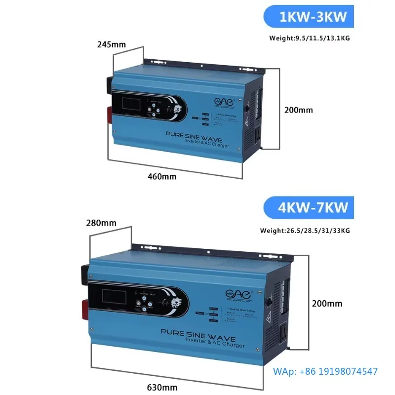 5KW 5KVA 15KW Toroidal Pure Sine Wave Solar Inverter 12/24V 48V with Charger
5KW 5KVA 15KW Toroidal Pure Sine Wave Solar Inverter 12/24V 48V with Charger