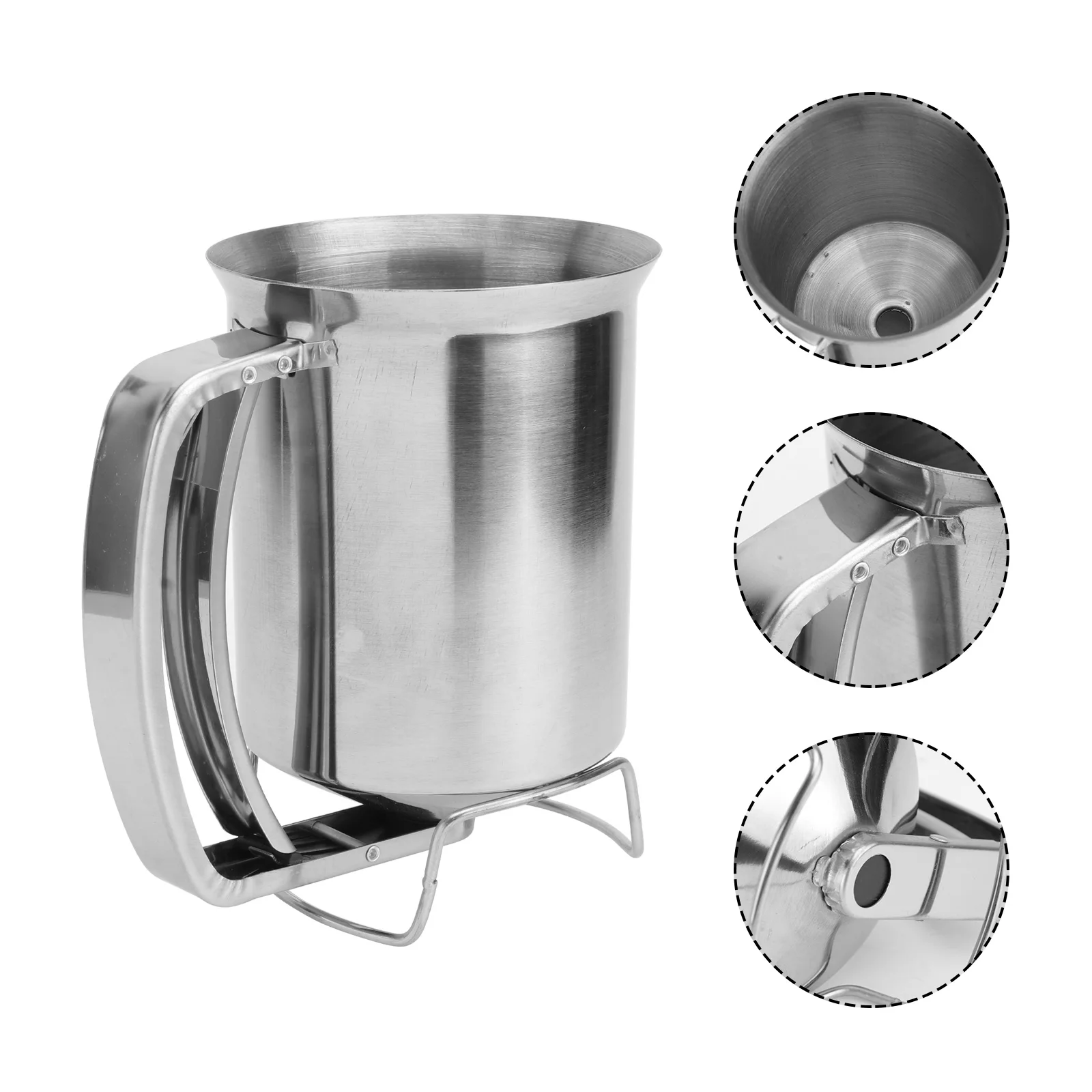 Stainless Steel Batter Dispenser Pancake Maker Thickened Material Anti Rust Kitchen Baking Tool Easy Clean Durability 
Stainless Steel Batter Dispenser Pancake Maker Thickened Material Anti Rust Kitchen Baking Tool Easy Clean Durability