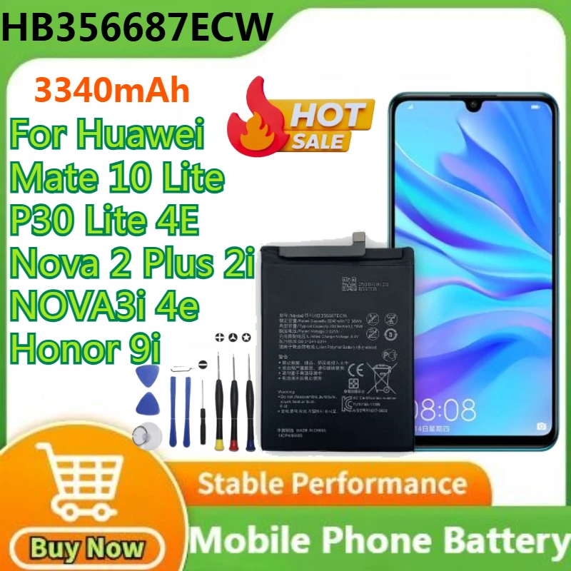 HB356687ECW Battery for Huawei Mate 10 Lite P30 Lite 4E Nova 2 Plus 2i NOVA3i 4e / for Honor 9i Mobile Phone Batteries+Tools
HB356687ECW Battery for Huawei Mate 10 Lite P30 Lite 4E Nova 2 Plus 2i NOVA3i 4e / for Honor 9i Mobile Phone Batteries+Tools