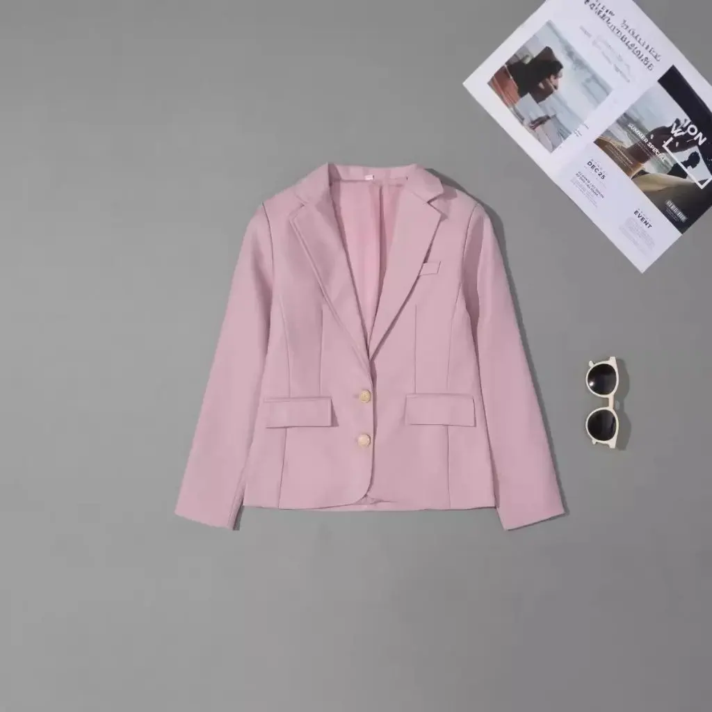 Japanese Style Long Sleeve Two Button Coat for Autumn Sweet College Basic Versatile Temperament Student Suit for Girls
Japanese Style Long Sleeve Two Button Coat for Autumn Sweet College Basic Versatile Temperament Student Suit for Girls