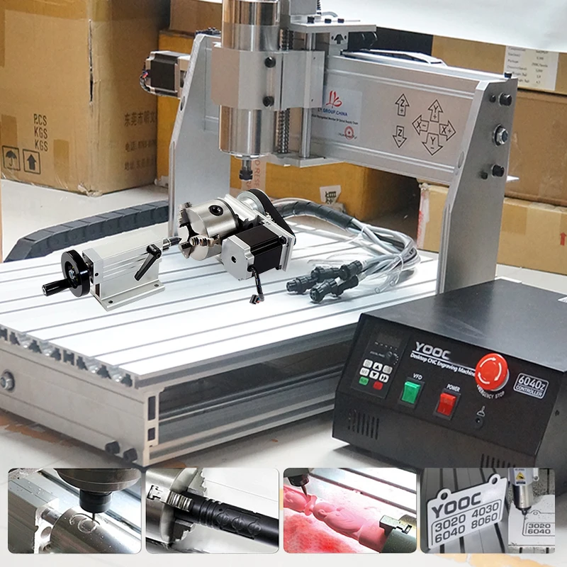 Wood Engraver Router Water Cooling USB Port Aluminum Engraving Drilling Milling Machine 3040 6040 8060 Optional Rotary Aixs
Wood Engraver Router Water Cooling USB Port Aluminum Engraving Drilling Milling Machine 3040 6040 8060 Optional Rotary Aixs