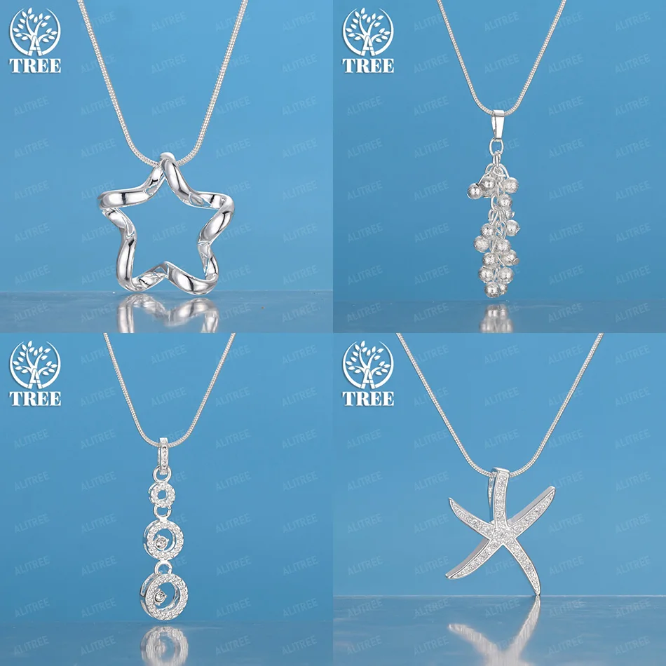 40-75cm 925 Sterling Silver Star Starfish Grape Beads Round Pendant Necklace Women Fashion Jewelry Accessories Wedding Party
40-75cm 925 Sterling Silver Star Starfish Grape Beads Round Pendant Necklace Women Fashion Jewelry Accessories Wedding Party