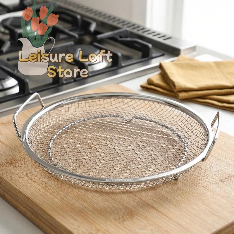 Oil Strainer Mesh Tray Stainless Steel Kitchen Frying Pan Oil Filter Draining Food Strainer for Cooking Use
Oil Strainer Mesh Tray Stainless Steel Kitchen Frying Pan Oil Filter Draining Food Strainer for Cooking Use