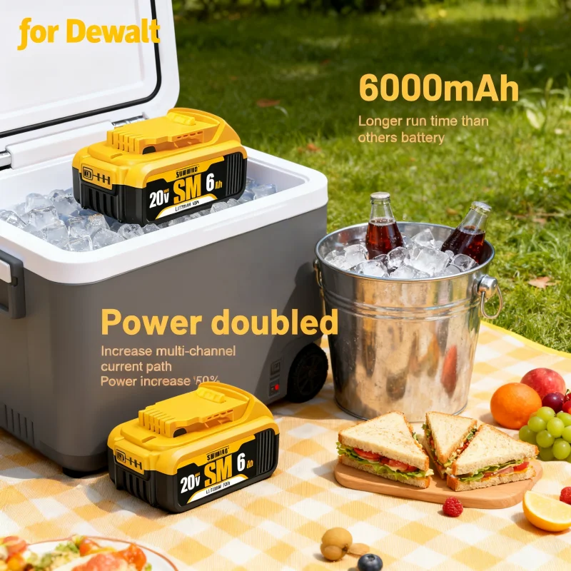 20V 6.0Ah lithium-ion batterycan replace Dewalt DCB202, DCB203, DCB205, DCB206suitable for Dewalt power tools with Charger
20V 6.0Ah lithium-ion batterycan replace Dewalt DCB202, DCB203, DCB205, DCB206suitable for Dewalt power tools with Charger