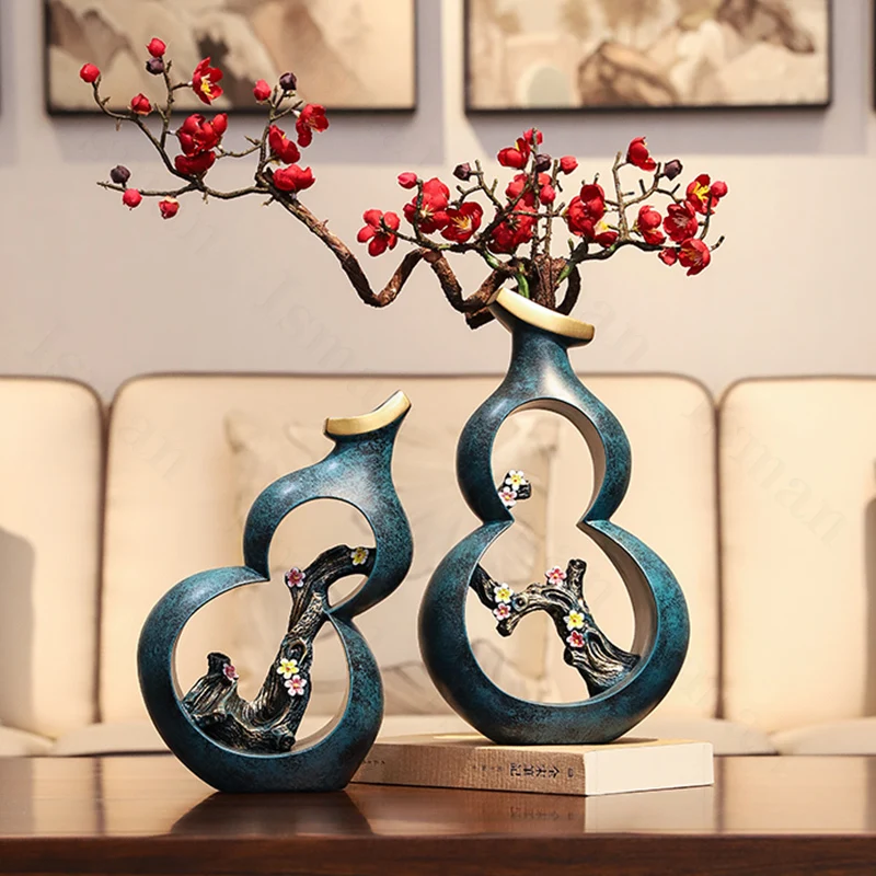 Chinese Style Gourd Openwork Vase Creative Resin Ornament Home Living Room Decoration Office Desktop Flower Arrangement Vase
Chinese Style Gourd Openwork Vase Creative Resin Ornament Home Living Room Decoration Office Desktop Flower Arrangement Vase